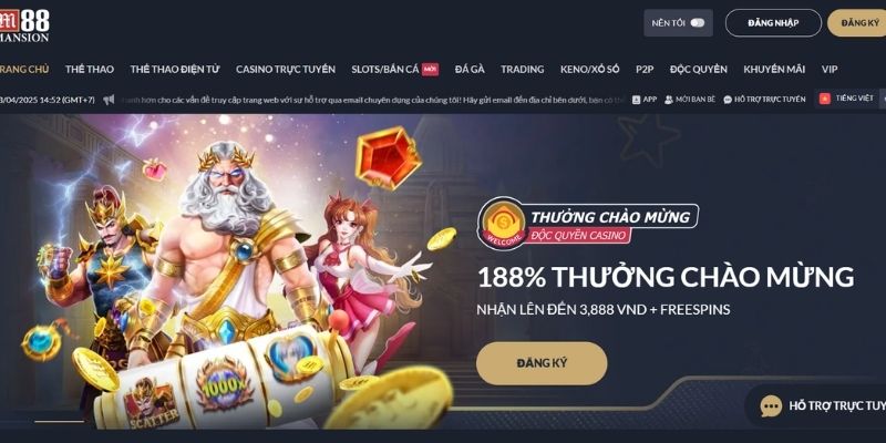 Truy cập trang web M88