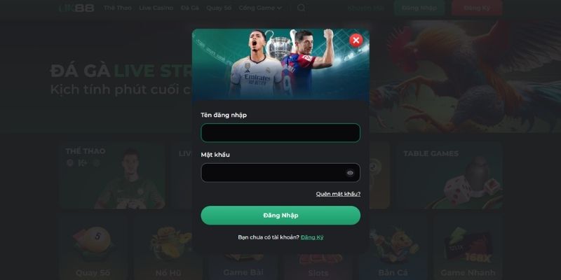 Đăng nhập tài khoản UK88