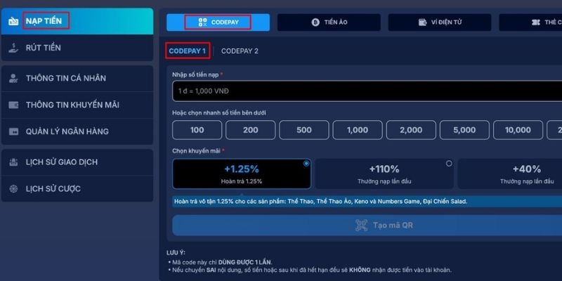 Nạp rút tiền nhanh chóng FABET