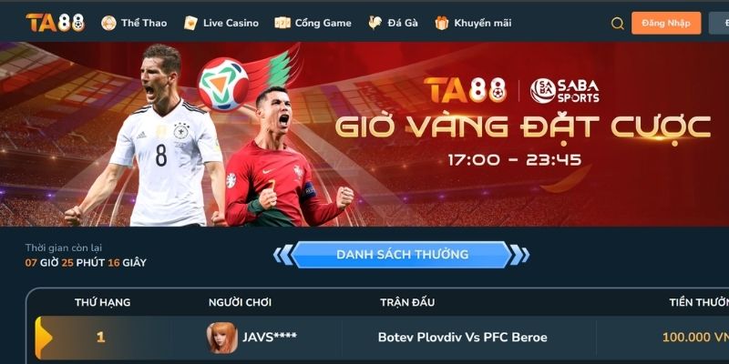 Khuyến mãi TA88 cá cược thể thao