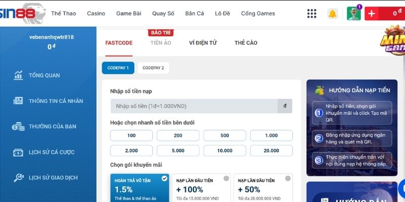 Kiểm tra tài khoản cược