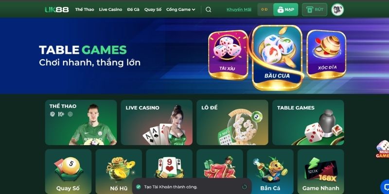 Đăng nhập tài khoản UK88