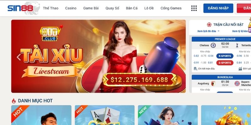 Giới thiệu Sin88 thương hiệu cá cược hàng đầu 