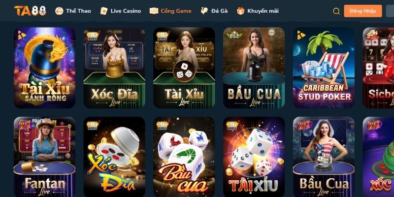 Các thể loại game tài xỉu hấp dẫn